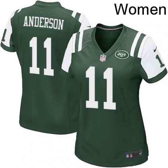 Womens Nike New York Jets 11 Robby Anderson Game Green Team Color NFL Jersey